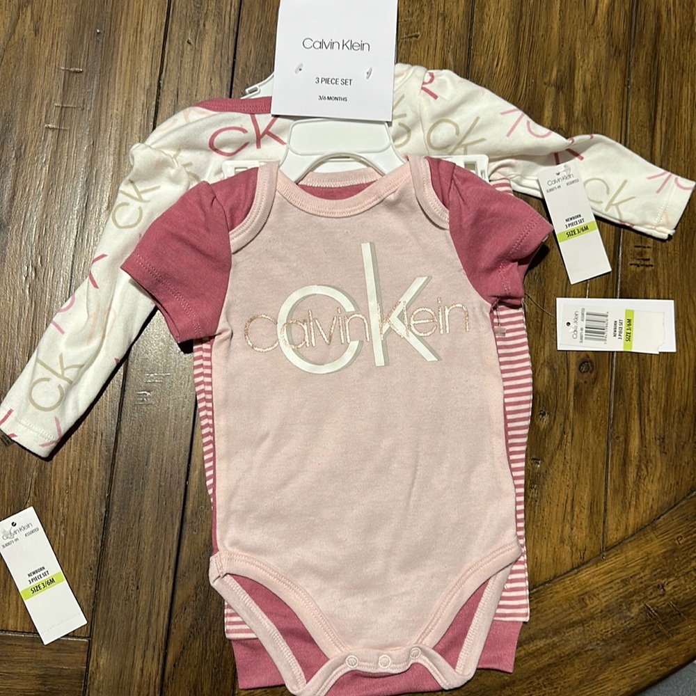 Calvin Klein Baby Girl 3-6 month set
